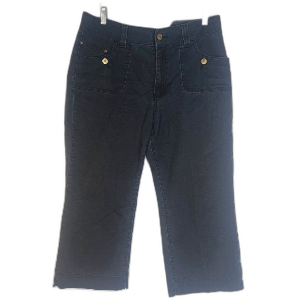 Kikit Jeans Faded Black Cropped Cargo Pants Cotton Size‎ 14 Gorpcore
